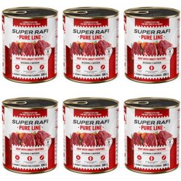 SUPER RAFI Pure Line wołowina z batatami 6x800g mokra karma dla psa