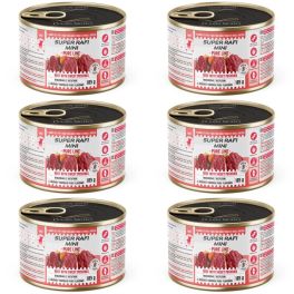 SUPER RAFI Mini Pure Line z wołowiną i batatami 6x185g mokra karma dla psów małych ras