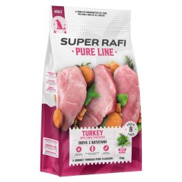 SUPER RAFI Pure Line Indyk z batatami 9 kg karma sucha dla psów