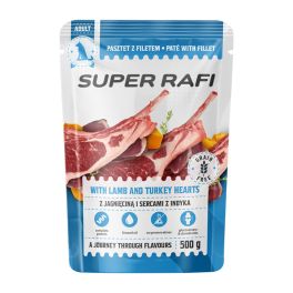 SUPER RAFI z jagnięciną i sercami z indyka 500 g mokra karma dla psów
