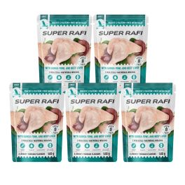 SUPER RAFI z perliczką i wątróbką wołową 5x500 g mokra karma dla psów