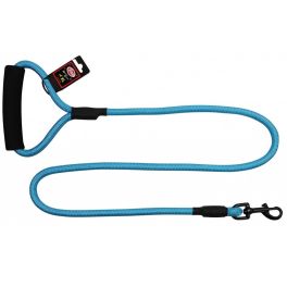 PET NOVA Smycz nylonowa z uchwytem sznur 120 cm / 1,2 cm błękitna
