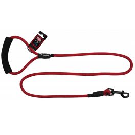 PET NOVA Smycz nylonowa z uchwytem sznur 120 cm / 1 cm czerwona