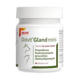 DOLFOS Dolvit Gland Mini 60 tabl. preparat na prawidłowe funkcjonowanie gruczołów okołoodbytowych dla psów i kotów