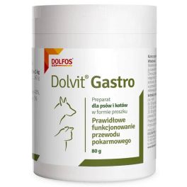 DOLFOS Dolvit Gastro 80g Preparat na prawidłowe funkcjonowanie przewodu pokarmowego dla psa i kota