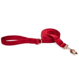 ESME FOR DOG Smycz dla psa welurowa cherry 150cm/2cm