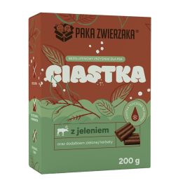 PAKA ZWIERZAKA Ciastka Jeleń z zieloną herbatą 200g przysmaki dla psów