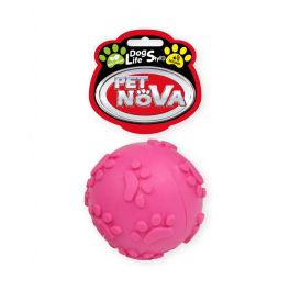 PET NOVA Piłka z dźwiękiem dla psa aromat miętowy 6 cm różowa
