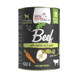 SYTA MICHA Chef Wołowina z marchewką, jabłkiem i bazylią 400 g monoproteinowa mokra karma dla psów