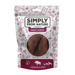 SIMPLY FROM NATURE Meat Strips Mięsne paski z dziczyzną i konopiami dla psów 80 g