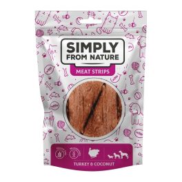 SIMPLY FROM NATURE Meat Strips Mięsne paski z indykiem i kokosem dla psów 80 g