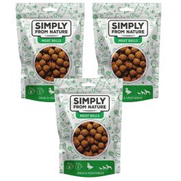 SIMPLY FROM NATURE Meat Balls Kulki z kaczką i warzywami dla psów 3x80 g