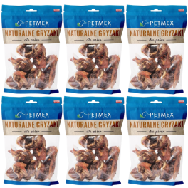 PETMEX Ucho wieprzowe środkowe 6x200g naturalny gryzak dla psa