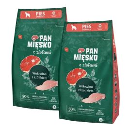 PAN MIĘSKO z ziołami Wołowina z królikiem M 2x3 kg dla ras średnich