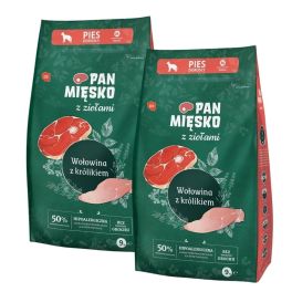 PAN MIĘSKO z ziołami Wołowina z królikiem M 2x9 kg dla ras średnich