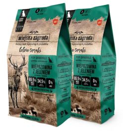 WIEJSKA ZAGRODA Leśne smaki Wieprzowina z jeleniem chrupki S 2x2 kg