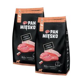 PAN MIĘSKO Cielęcina z indykiem dla psów chrupki XL 2x20 kg