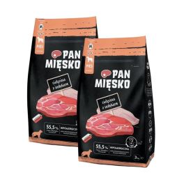 PAN MIĘSKO Cielęcina z indykiem dla psów chrupki M 2x3 kg