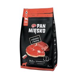 PAN MIĘSKO Wołowina z koziną dla psów chrupki M 3 kg