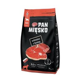 PAN MIĘSKO Wołowina z koziną dla psów chrupki M 9 kg