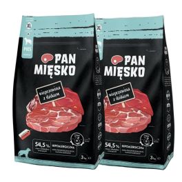 PAN MIĘSKO Wieprzowina z dzikiem dla psów chrupki XL 2x3 kg