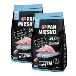 PAN MIĘSKO Kurczak z pstrągiem dla kotów chrupki S 2x10 kg