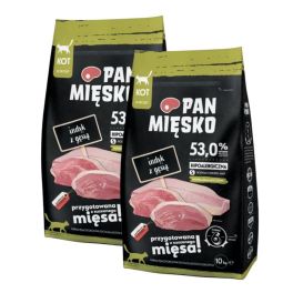 PAN MIĘSKO Indyk z gęsią dla kotów chrupki S 2x10 kg