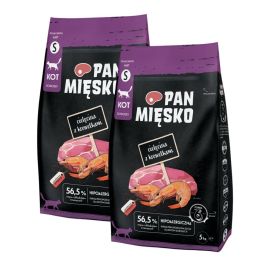 PAN MIĘSKO Cielęcina z krewetkami dla kotów chrupki S 2x5 kg
