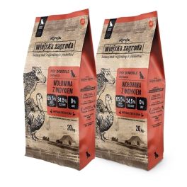 WIEJSKA ZAGRODA Wołowina z indykiem chrupki L 2x20 kg
