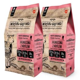 WIEJSKA ZAGRODA Jagnięcina z krylem dla dorosłych kotów 2x5 kg