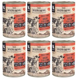 WIEJSKA ZAGRODA Królik z cielęciną mokra karma dla kociąt 6x400 g