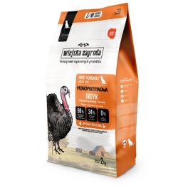 WIEJSKA ZAGRODA Monobiałkowa Indyk dla psów chrupki S/M 2 kg