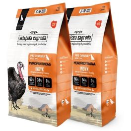 WIEJSKA ZAGRODA Monobiałkowa Indyk dla psów chrupki S/M 2x2 kg
