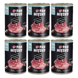 PAN MIĘSKO Wieprzowina z dzikiem mokra karma dla psów 6x400 g
