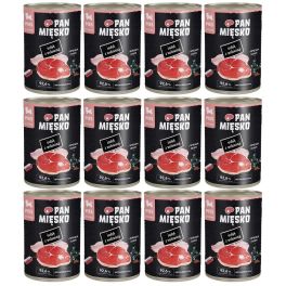PAN MIĘSKO Indyk z wołowiną mokra karma dla szczeniąt 12x400 g