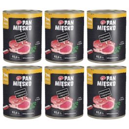 PAN MIĘSKO Wieprzowina z jagnięciną mokra karma dla psów 6x800 g