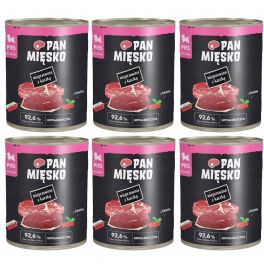 PAN MIĘSKO Wieprzowina z kaczką mokra karma dla szczeniąt 6x800 g