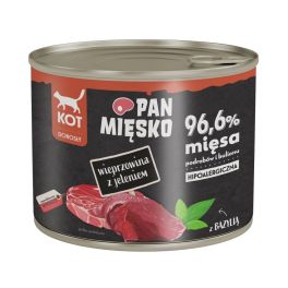 PAN MIĘSKO Wieprzowina z jeleniem mokra karma dla kotów 200 g