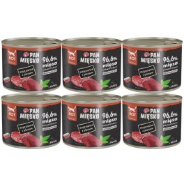 PAN MIĘSKO Wieprzowina z jeleniem mokra karma dla kotów 6x200 g
