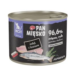 PAN MIĘSKO Indyk z łososiem mokra karma dla kociąt 200 g
