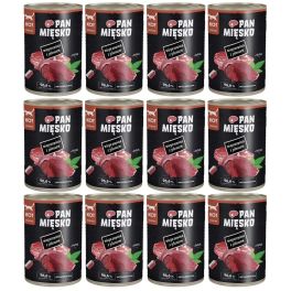 PAN MIĘSKO Wieprzowina z jeleniem mokra karma dla kotów 12x400 g
