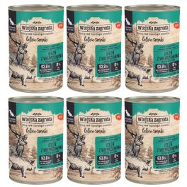 WIEJSKA ZAGRODA Leśne smaki Jeleń z wieprzowiną mokra karma dla psów 6x400 g