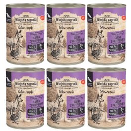 WIEJSKA ZAGRODA Leśne smaki Sarna z przepiórką mokra karma dla psów 6x400 g
