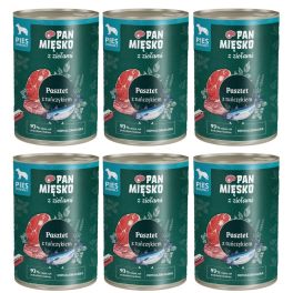 PAN MIĘSKO z ziołami Pasztet z tuńczykiem dla psów 6x400 g