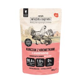 WIEJSKA ZAGRODA Superfoods Kurczak z krewetkami i walerianą mokra karma dla kota 100 g