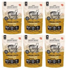 WIEJSKA ZAGRODA Superfoods Jagnięcina z kaczką i kocimiętką mokra karma dla kota 6x100 g