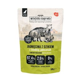 WIEJSKA ZAGRODA Duo Jagnięcina z dzikiem mokra karma dla psa 500g