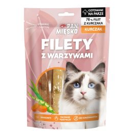 PAN MIĘSKO Filety Kurczak z warzywami przysmak dla kota 100 g