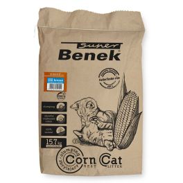 BENEK Super corn cat Żwirek kukurydziany zbrylający morska bryza 25 l