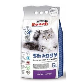 BENEK Super Shaggy Żwirek bentonitowy dla kotów długowłosych lawendowy 5 l x 2 (10 l)